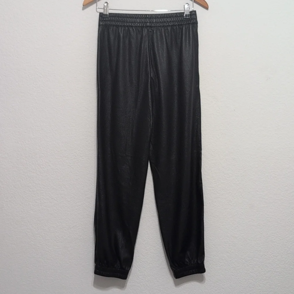 Babaton‎ Faux Leather Joggers Black Size Small Aritzia Brand